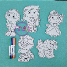 Super Why Dry Erase Coloring Dolls Set ITH 5x7