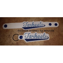 Tarheels Snap Bracelet-Key Fob Set ITH