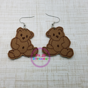 Teddy Bear ITH Earring Set