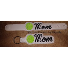 Tennis Mom Snap Bracelet-Key Fob Set ITH