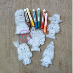 Thanksgiving Dry Erase Coloring Set ITH 5x7