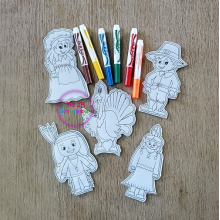 Thanksgiving Dry Erase Coloring Set ITH 5x7