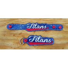 Titans Snap Bracelet-Key Fob Set ITH