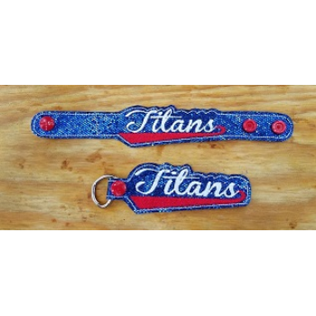Titans Snap Bracelet-Key Fob Set ITH