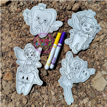 Tooth Fairy Dry Erase Coloring Set ITH 5x7