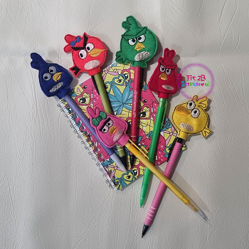 Unfriendly Bird Pencil Pal Set ITH