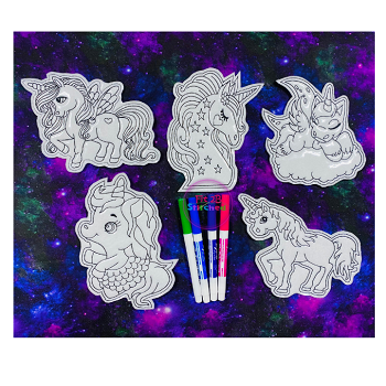 Unicorn Dry Erase Coloring Set ITH
