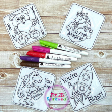 Valentines Card Dry Erase Coloring Set ITH
