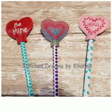 Valentine Heart Pencil Pal Set