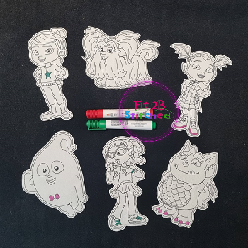 Vampire Girl and Friends Dry Erase Coloring Dolls Set ITH