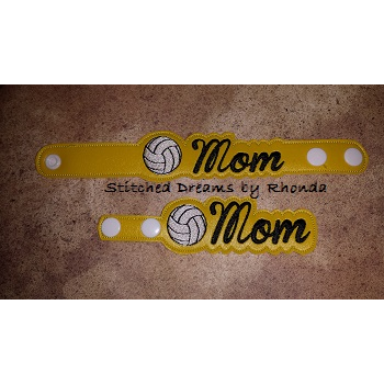 Volleyball Mom Snap Bracelet-Key Fob Set ITH