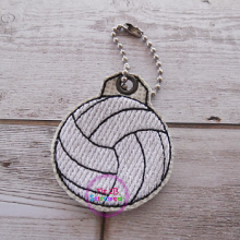 Volleyball Zip It Charm ITH