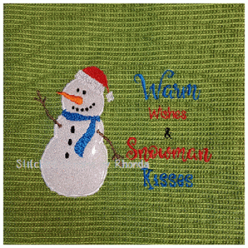 Warm Wishes, Snowman Kisses Applique