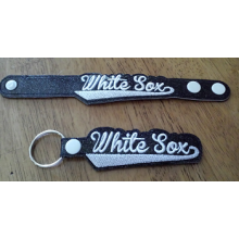White Soxs Snap Bracelet-Key Fob Set ITH