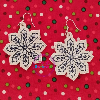 Winter Snowflake ITH Earring Set