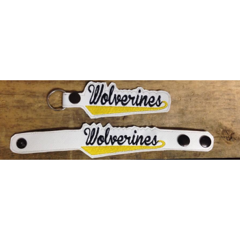 Wolverines Snap Bracelet-Key Fob Set ITH