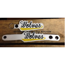 Wolves Snap Bracelet-Key Fob Set ITH