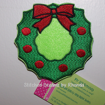 Christmas Wreath Memo Clip ITH