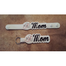 Wrestler Mom Snap Bracelet-Key Fob Set ITH