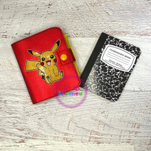 Yellow Electric Poke Small Applique Notebook Cover ITH