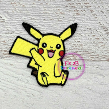 Yellow Electric Poke Patch ITH