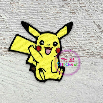 Yellow Electric Poke Patch ITH