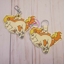 Yellow Fire Horse Poke SnapIt - Taglet Set ITH