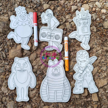 Yo Gabba Gabba Dry Erase Coloring Set ITH 5x7